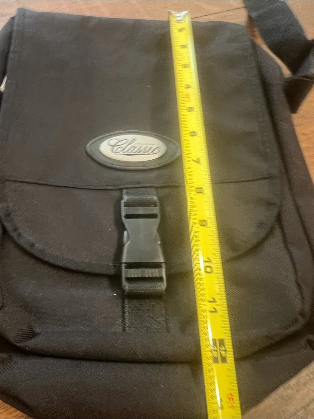 Classic Black Messenger Shoulder Bag Unisex